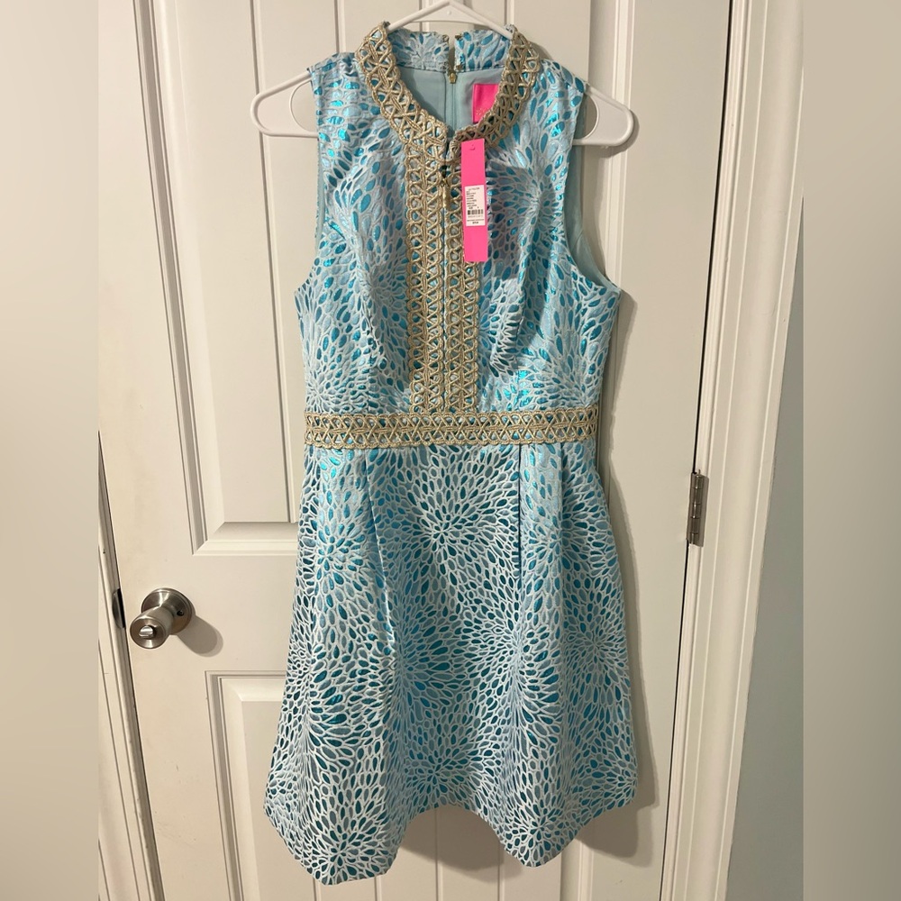 NWT! Lilly Pulitzer Franci Dress Bermuda Blue Lagoon 🦄 Size 6